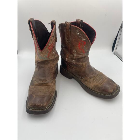 Justin Shoes - Justin Gypsy Gemma Cowgirl Western Brown Boots Stitching 8